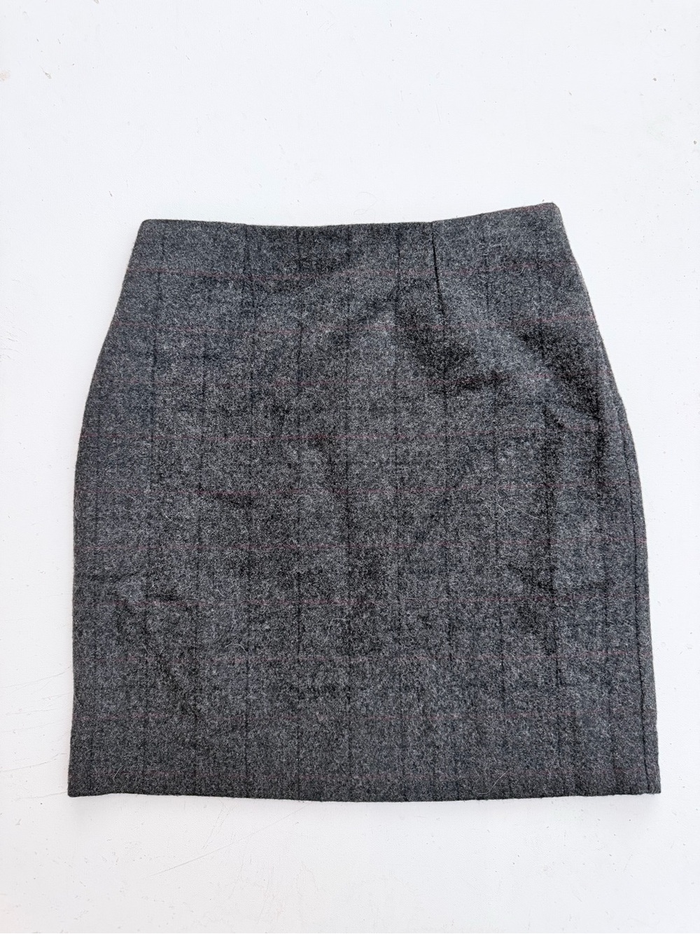 Vintage Woolrich charcoal gray plaid short skirt